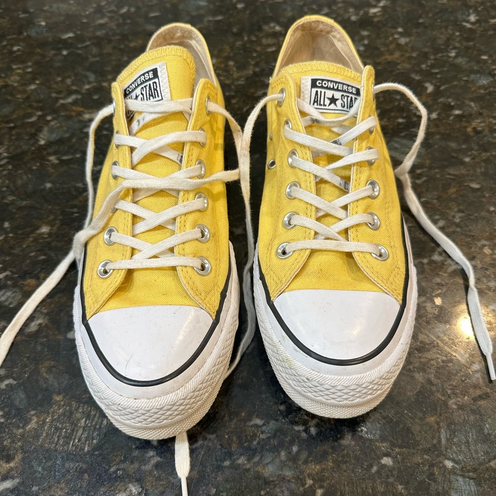 Converse Yellow and White Women's Shoes